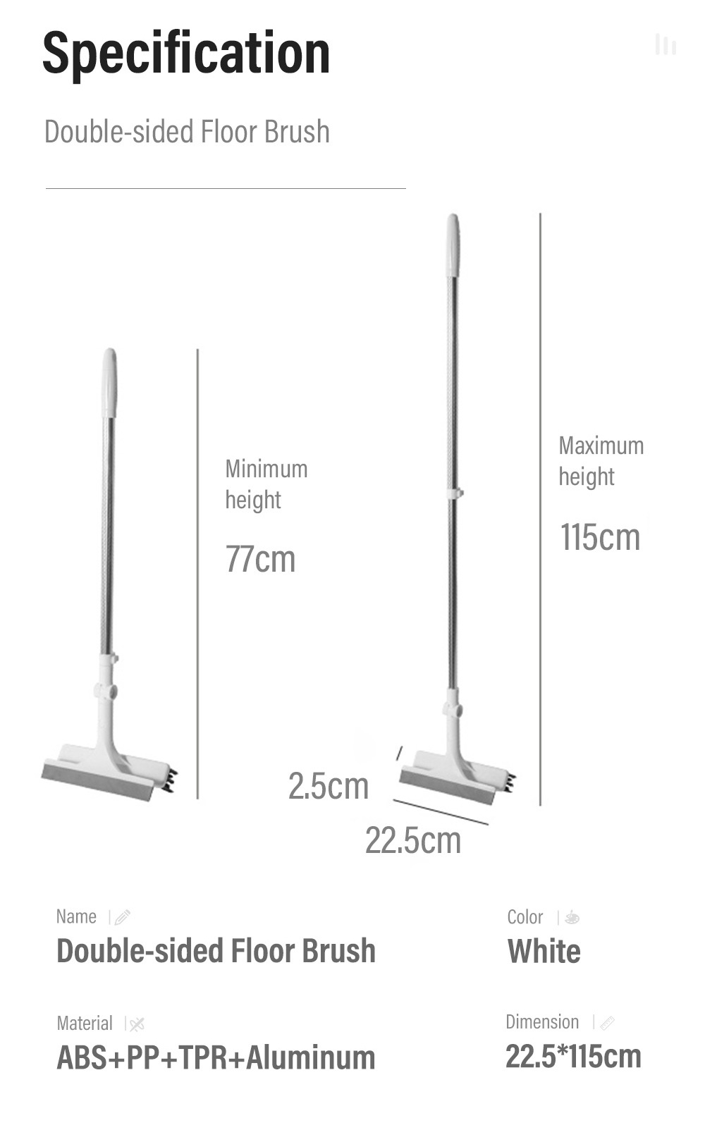 Telescopic Double-sided Floor Brush-9